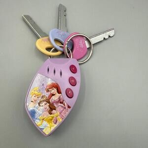 Disney Princesses Car Alarm Key Set Belle Ariel Cinderella Sounds Tested Working